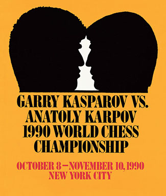 Karpov Vs Kasparov WC9 Moscow 1984/85 Chess Poster Art